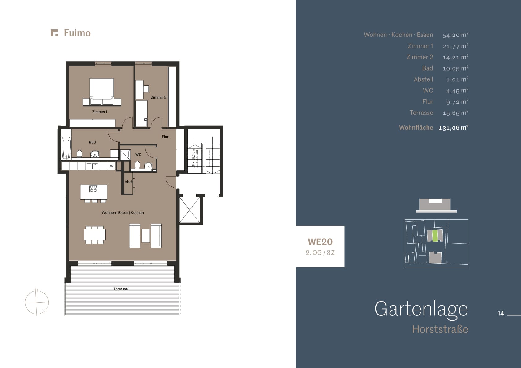 Screenshot of a floor plan, embedded into a brochure layout